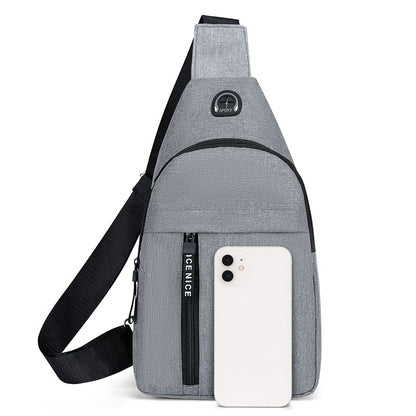 Men's Solid Color Chest Crossbody Bag by HitMyNeed