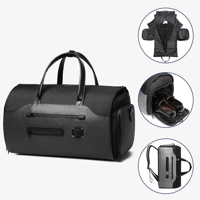 Men's Suit Travel Duffel Bag with Shoe Compartment by HitMyNeed