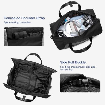 Men's Suit Travel Duffel Bag with Shoe Compartment by HitMyNeed