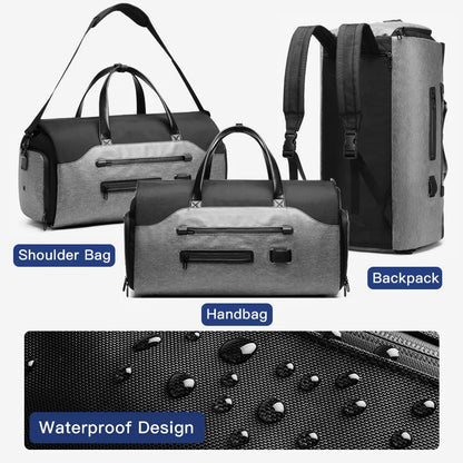 Men's Suit Travel Duffel Bag with Shoe Compartment by HitMyNeed