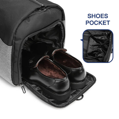 Men's Suit Travel Duffel Bag with Shoe Compartment by HitMyNeed