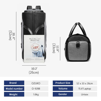 Men's Suit Travel Duffel Bag with Shoe Compartment by HitMyNeed