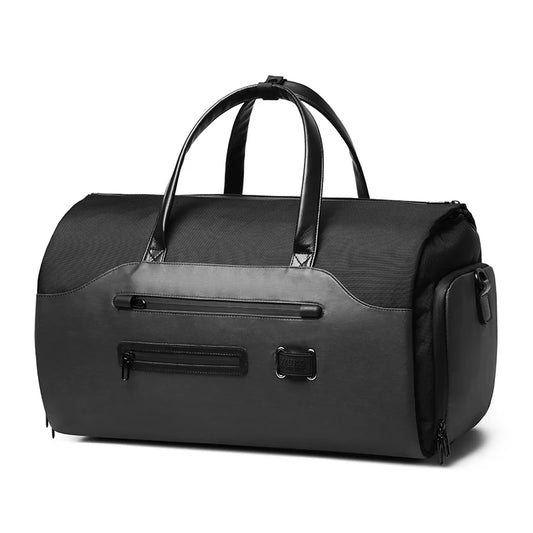Men's Suit Travel Duffel Bag with Shoe Compartment black by HitMyNeed