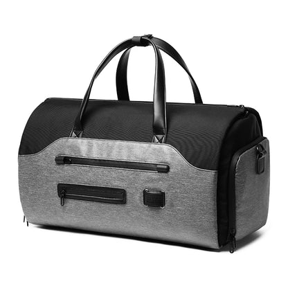 Men's Suit Travel Duffel Bag with Shoe Compartment gray by HitMyNeed