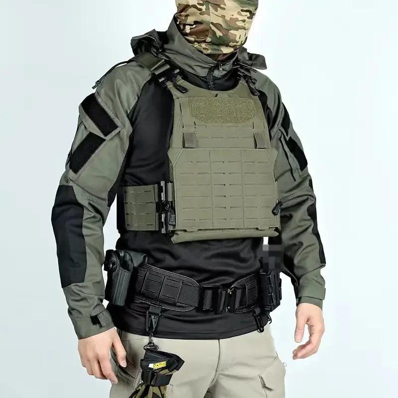 Men's Tactical Camouflage Long Sleeve Hooded Shirt by HitMyNeed
