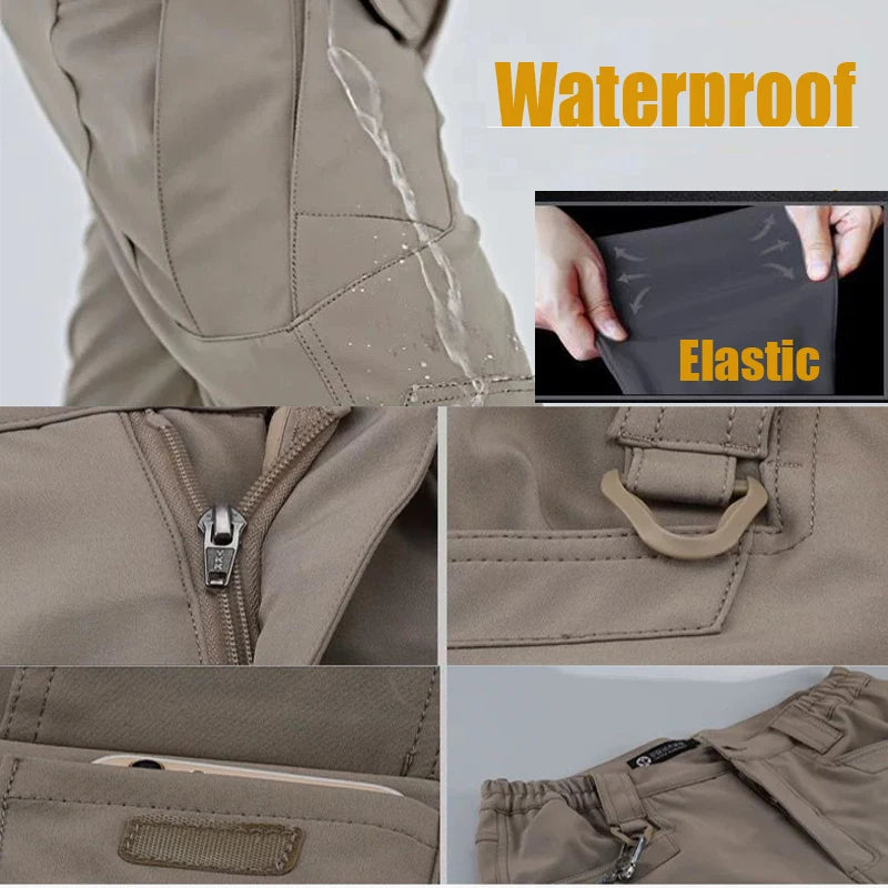 Men's Tactical Elastic Cargo Pants for Outdoor Use by HitMyNeed