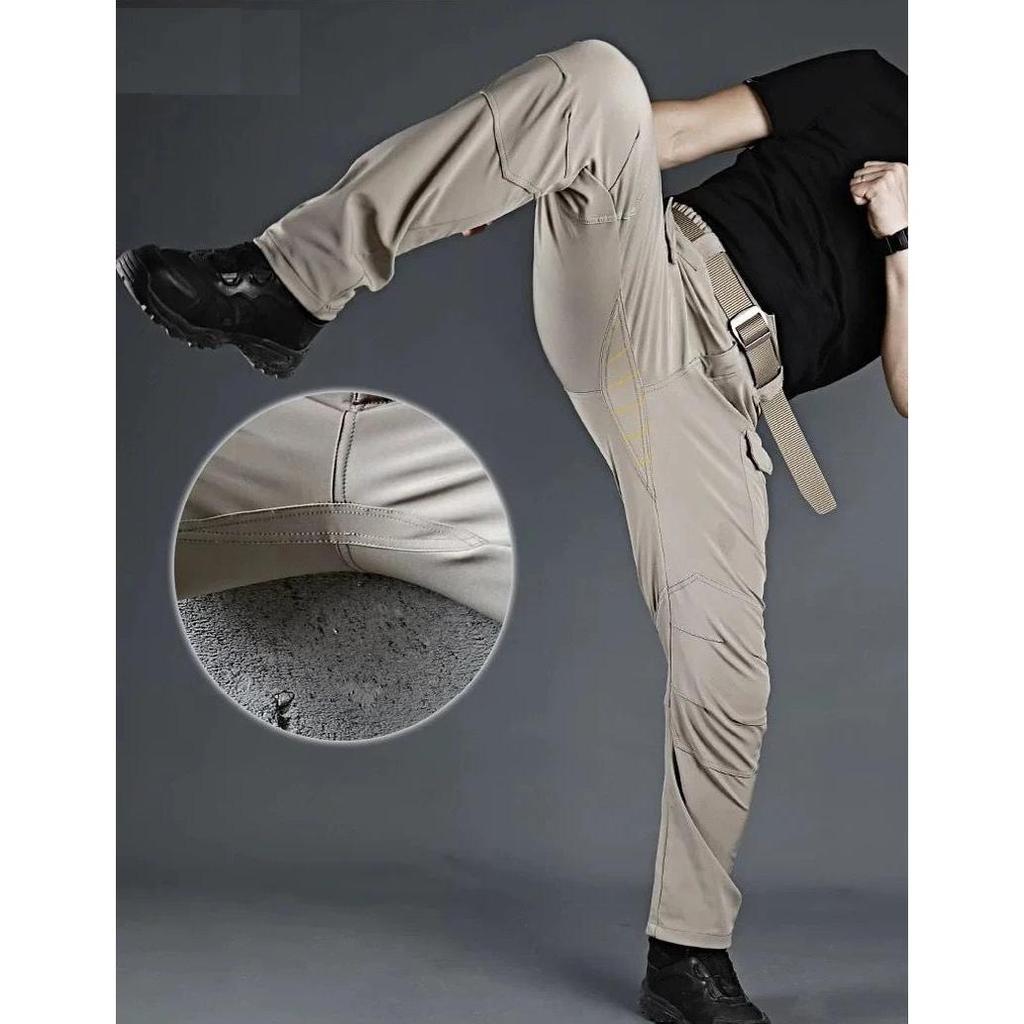 Men's Tactical Elastic Cargo Pants for Outdoor Use by HitMyNeed