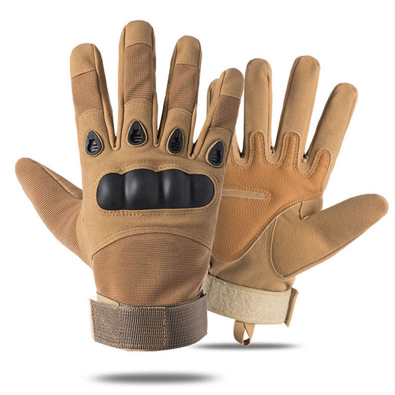 Men's Tactical Full Finger Outdoor Sports Gloves khaki-200001951 xl by HitMyNeed