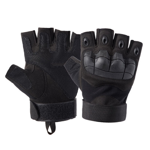 Men's Tactical Full Finger Outdoor Sports Gloves upgrade-black m by HitMyNeed