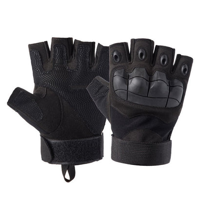 Men's Tactical Full Finger Outdoor Sports Gloves upgrade-black m by HitMyNeed