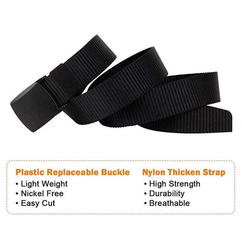Men's Tactical Nylon Belt with Automatic Buckle by HitMyNeed