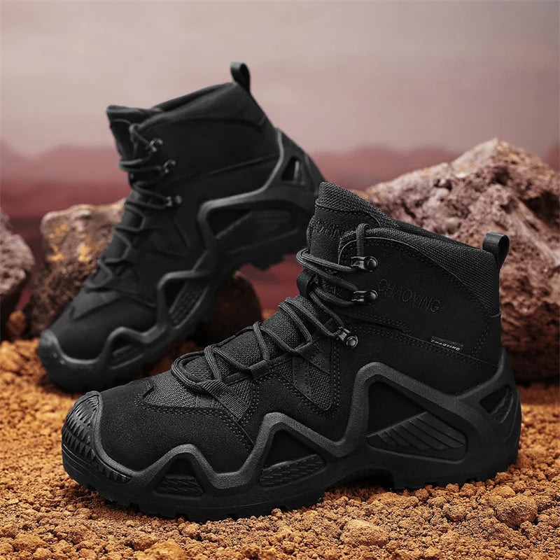 Men's Tactical Waterproof Boots with Straps by HitMyNeed