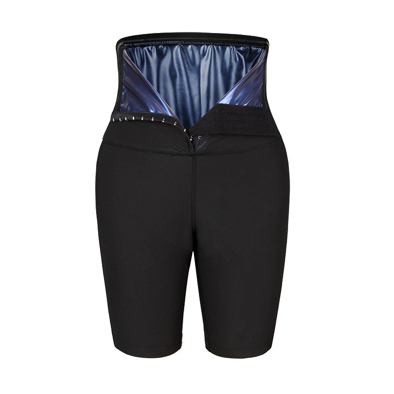 Men's Thermo Sauna Compression Workout Shorts middle-all-blue-insi s-m by HitMyNeed