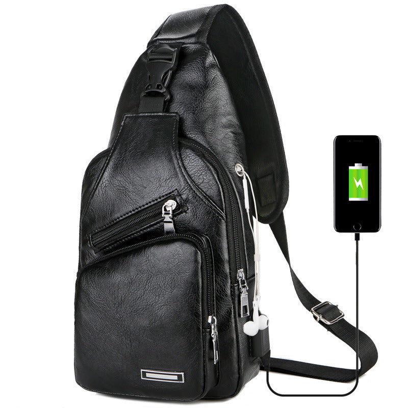 Men's USB Charging Anti-Theft Chest Sling Bag by HitMyNeed