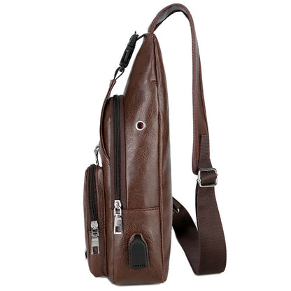 Men's USB Charging Anti-Theft Chest Sling Bag by HitMyNeed
