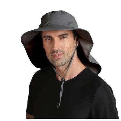 Men's UV Protection Fishing Hat with Neck Cover by HitMyNeed