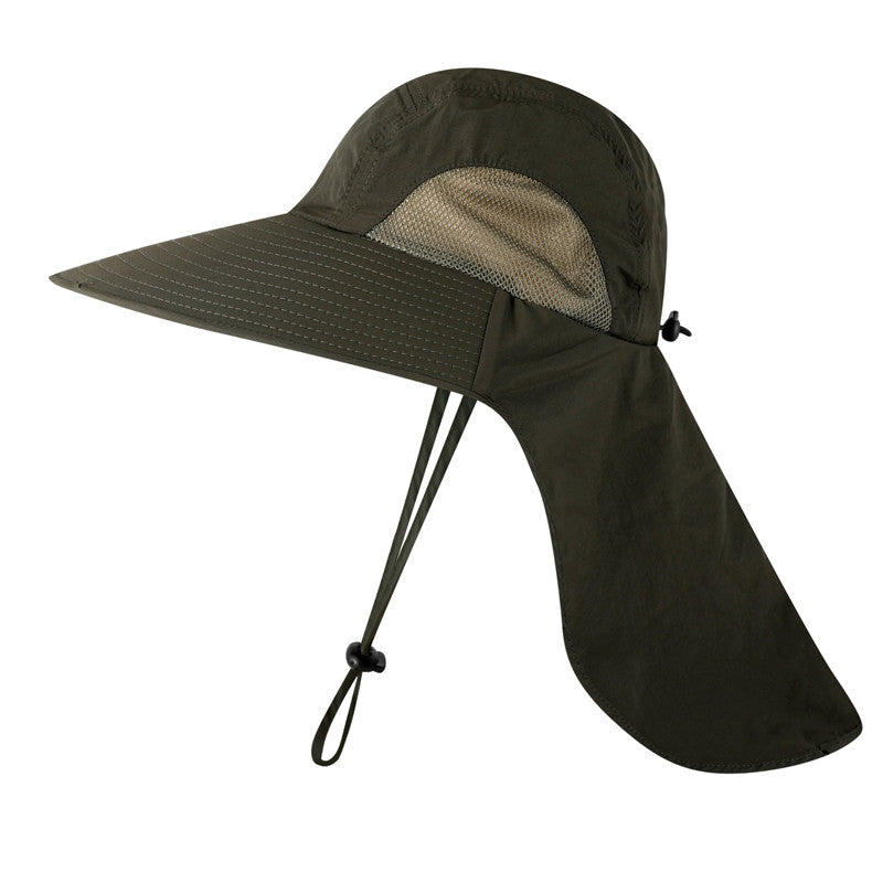 Men's UV Protection Fishing Hat with Neck Cover by HitMyNeed