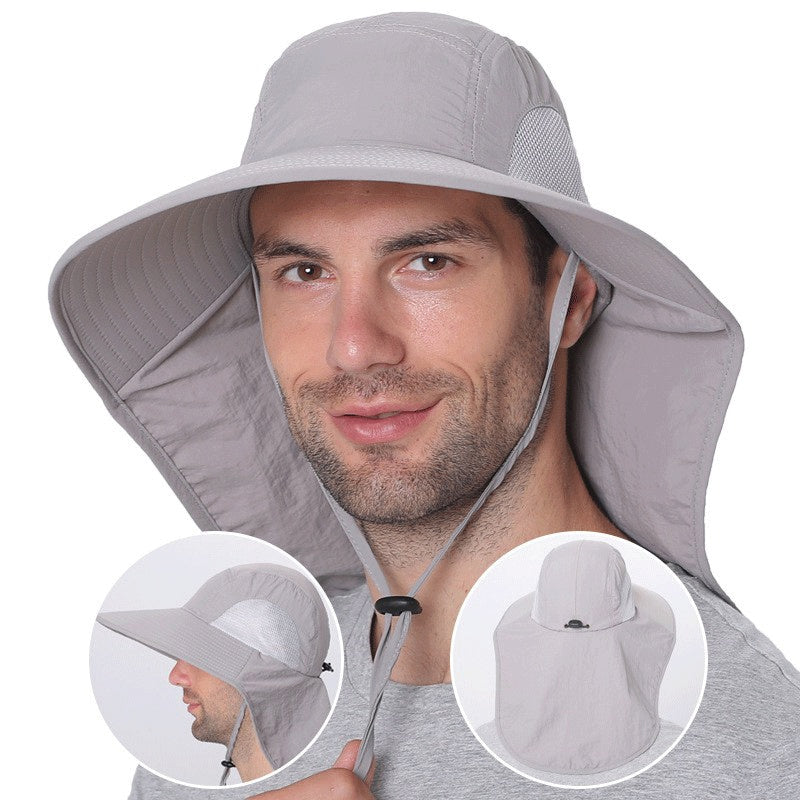 Men's UV Protection Fishing Hat with Neck Cover by HitMyNeed