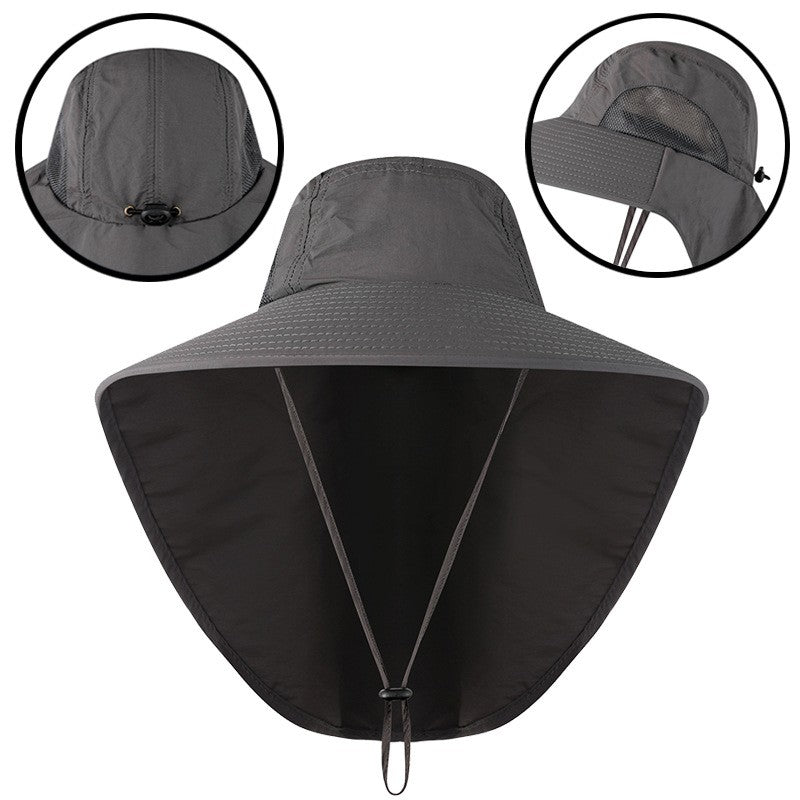 Men's UV Protection Fishing Hat with Neck Cover by HitMyNeed