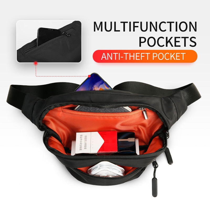 Men's Waist Bag Fanny Pack with Adjustable Strap by HitMyNeed