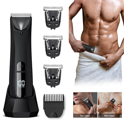 Men's Waterproof Body Trimmer & Epilator IPX7 by HitMyNeed