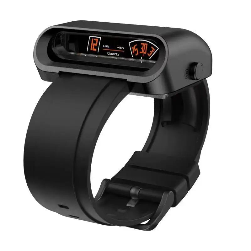 Men's Waterproof Sport Watch with Rubber Band all-black by HitMyNeed