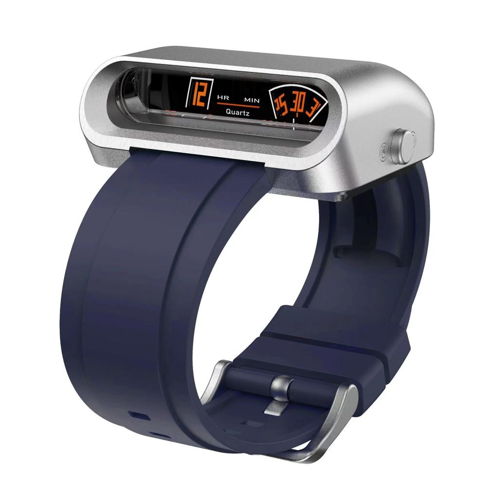 Men's Waterproof Sport Watch with Rubber Band blue-style by HitMyNeed