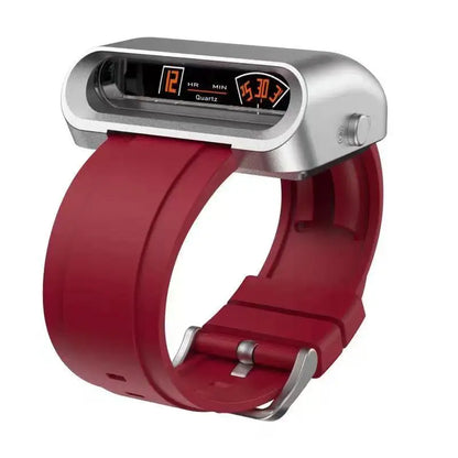 Men's Waterproof Sport Watch with Rubber Band red-style by HitMyNeed