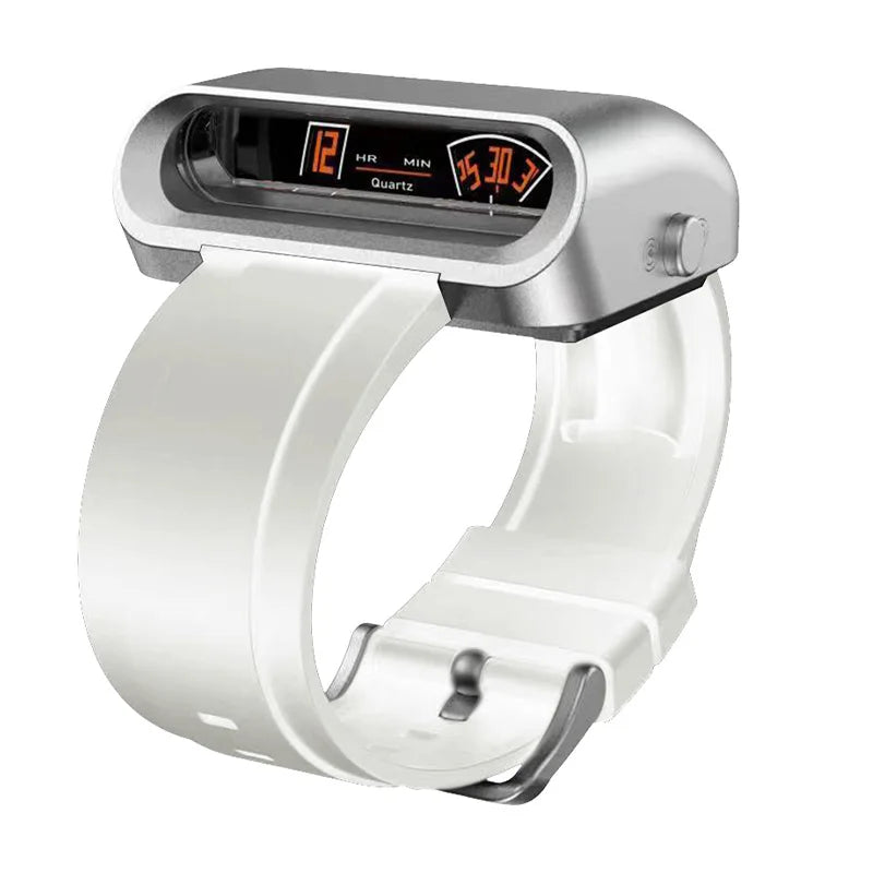 Men's Waterproof Sport Watch with Rubber Band white-style by HitMyNeed