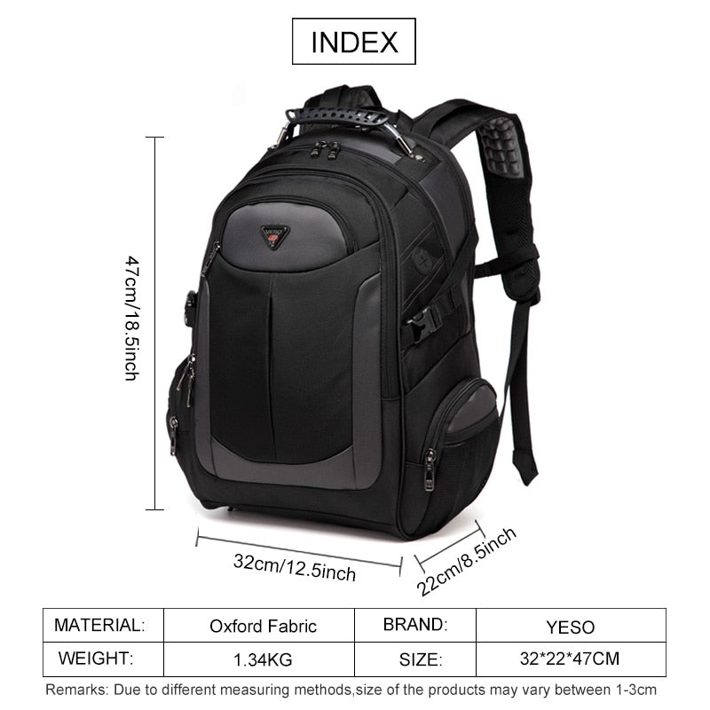 Men's Waterproof Weekend Travel Backpack | Large Laptop & Gadget Organizer by HitMyNeed