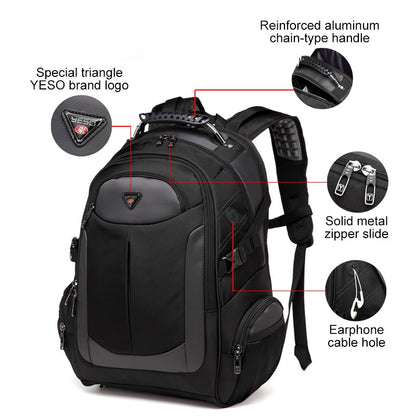 Men's Waterproof Weekend Travel Backpack | Large Laptop & Gadget Organizer by HitMyNeed