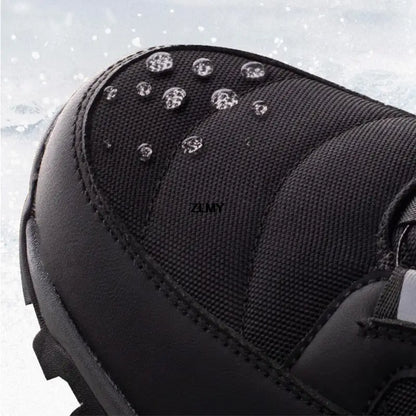 Men's Waterproof Winter Snow Boots with Plush Lining by HitMyNeed