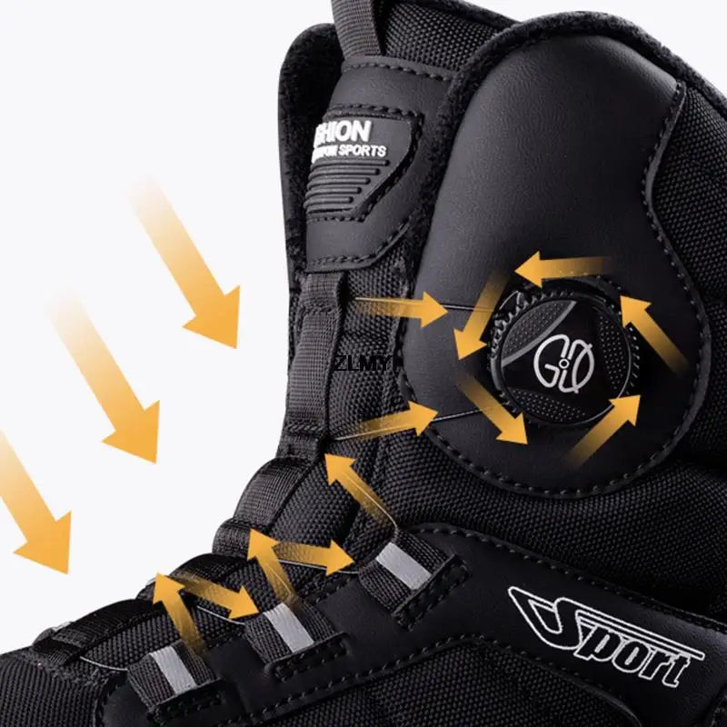 Men's Waterproof Winter Snow Boots with Plush Lining by HitMyNeed