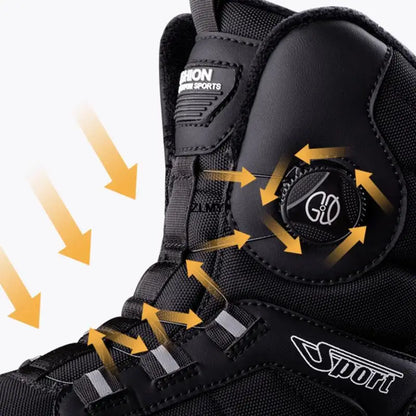 Men's Waterproof Winter Snow Boots with Plush Lining by HitMyNeed