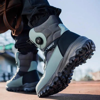 Men's Waterproof Winter Snow Boots with Plush Lining by HitMyNeed