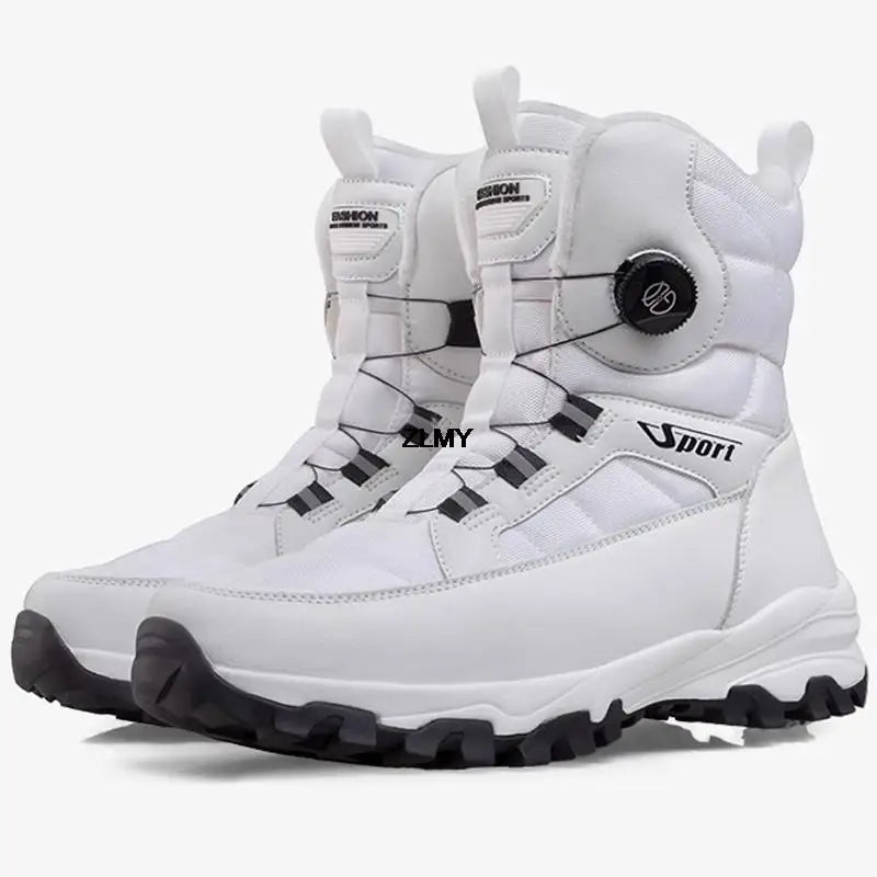 Men's Waterproof Winter Snow Boots with Plush Lining bai 46.0 by HitMyNeed