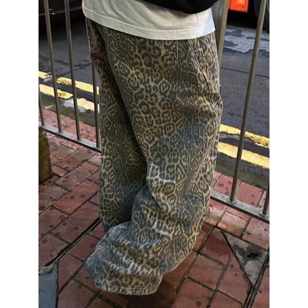 Men's Wide Leg Leopard Print Pants by HitMyNeed