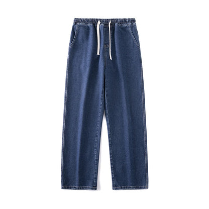 Men's Wide Leg Straight Fit Denim Jeans by HitMyNeed
