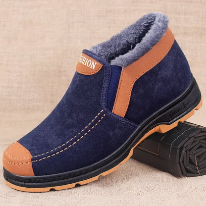 Men's Winter Cotton Snow Boots with Plush Lining by HitMyNeed