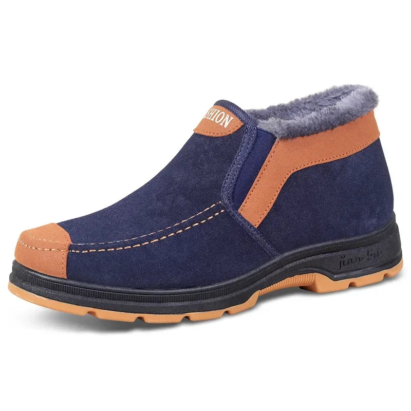 Men's Winter Cotton Snow Boots with Plush Lining by HitMyNeed
