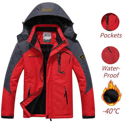 Men's Winter Parka Windproof Fur Hooded Anorak by HitMyNeed