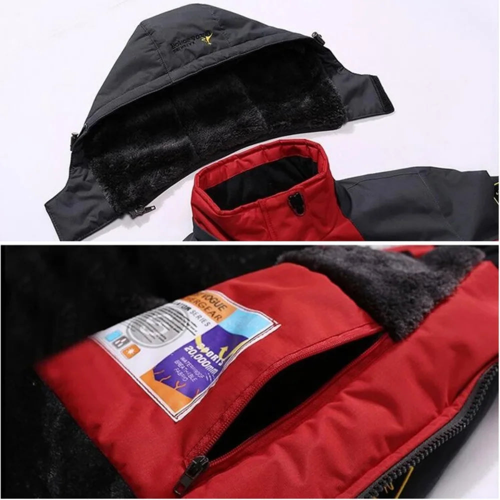 Men's Winter Parka Windproof Fur Hooded Anorak by HitMyNeed