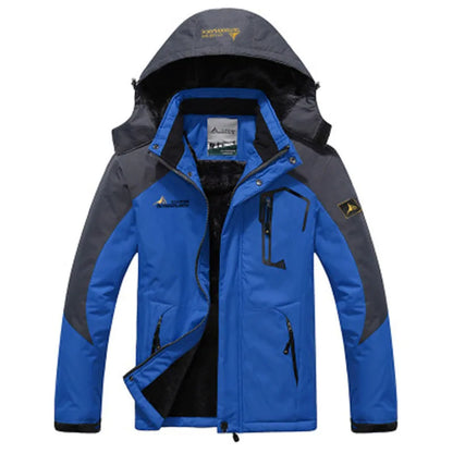 Men's Winter Parka Windproof Fur Hooded Anorak sapphire xxl-70-80kg by HitMyNeed