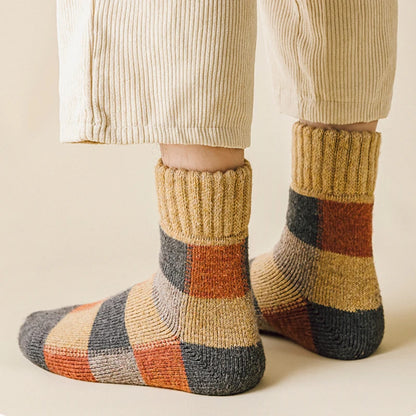 Men's Winter Thermal Wool Colorblock Socks 5 Pairs by HitMyNeed