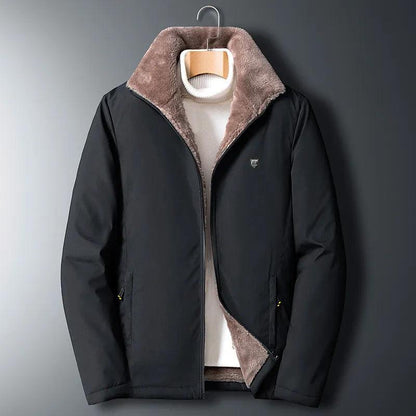 Men's Winter Windproof Fleece Jacket black xxl by HitMyNeed