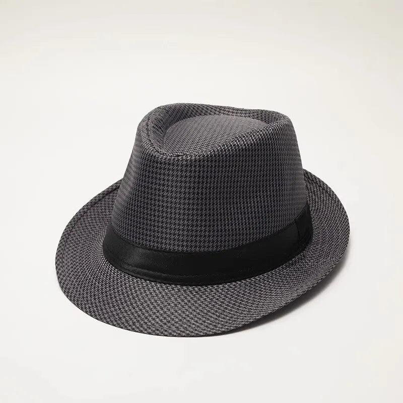 Men's Wool Felt Jazz Hat with Wide Brim mz1449black by HitMyNeed