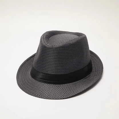 Men's Wool Felt Jazz Hat with Wide Brim mz1449black by HitMyNeed