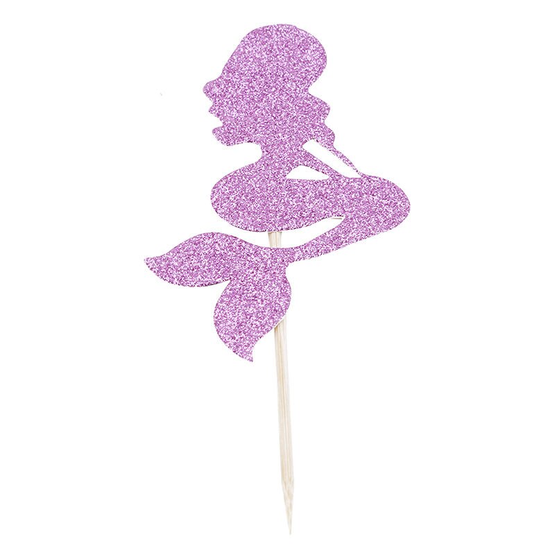 Mermaid Birthday Cake Toppers Set of 24 by HitMyNeed