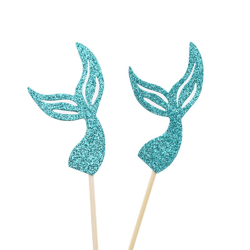 Mermaid Birthday Cake Toppers Set of 24 by HitMyNeed
