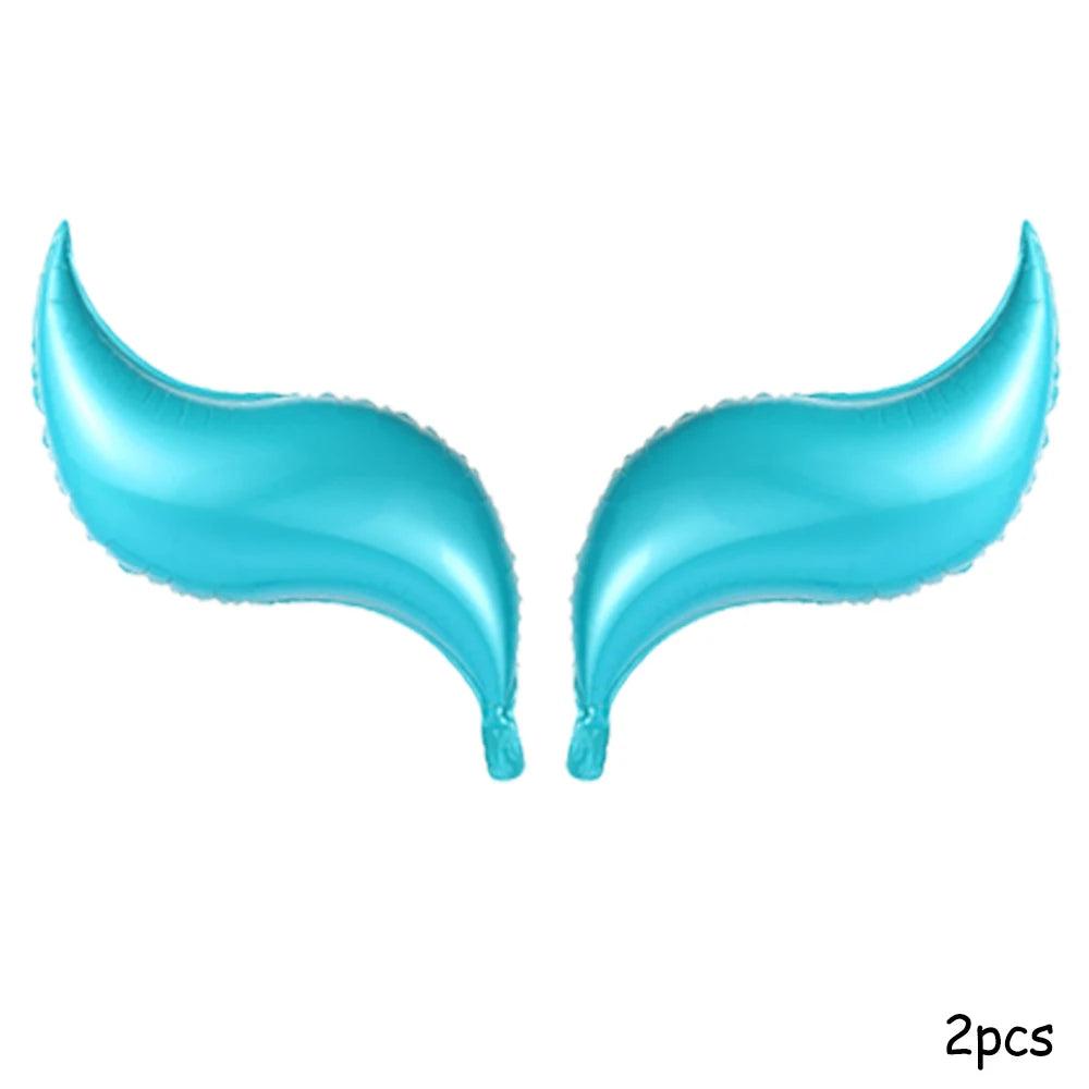 Mermaid Tail Foil Balloons (Set of 2) 2pcs-blue 24inch by HitMyNeed